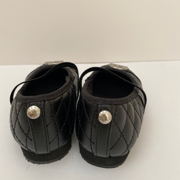 NWOB Michael Kors Lil Mallory Girls Quilted Black Logo Ballet Flats - Size 7 - Picture 2 of 7